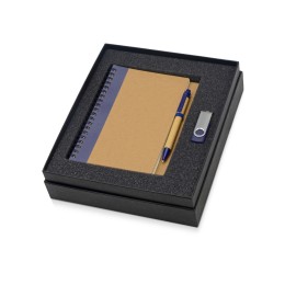 Подарочный набор Essentials с флешкой и блокнотом А5 с ручкой, синий