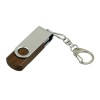 Флешка промо поворотный механизм, 32 Гб, коричневый