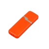 Флешка промо прямоугольной формы c оригинальным колпачком, 32 Гб, оранжевый