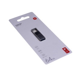 USB 3.0-флешка на 64 Гб с разъемами USB-A и Type-C, серебристый