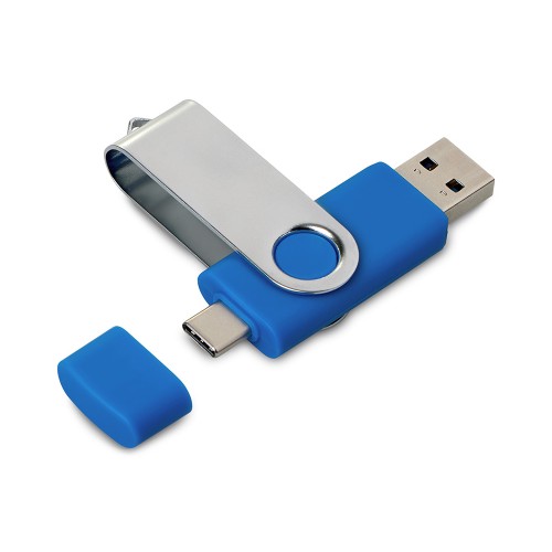 USB3.0/USB Type-C флешка на 16 Гб «Квебек C», синий