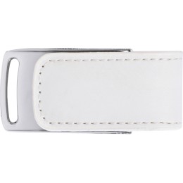 Флеш-карта USB 2.0 16 Gb с магнитным замком "Vigo", белый/серебристый