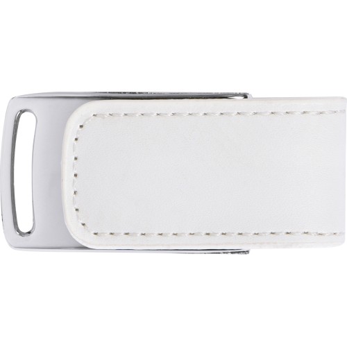 Флеш-карта USB 2.0 16 Gb с магнитным замком "Vigo", белый/серебристый