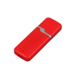 Флешка промо прямоугольной формы c оригинальным колпачком, 64 Гб, красный