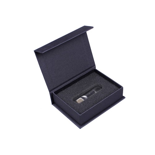 Металлическая флешка со сканером отпечатков пальцев в подарочной упаковке на 256 Гб, серебристый