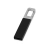 Флеш-карта USB 2.0 16 Gb с карабином "Hook", черный/серебристый