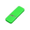 Флешка промо прямоугольной формы c оригинальным колпачком, 4 Гб, зеленый