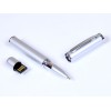 USB-флешка на 64 ГБ в виде ручки с мини чипом, серебро