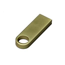 USB 2.0-флешка на 128 Гб с мини чипом и круглым отверстием, золотистый