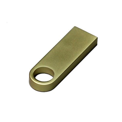 USB 2.0-флешка на 128 Гб с мини чипом и круглым отверстием, золотистый