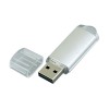 Флешка промо прямоугольной формы  c прозрачным колпачком, 4 Гб, серебристый