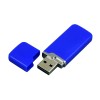 Флешка промо прямоугольной формы c оригинальным колпачком, 64 Гб, синий