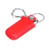 Флешка в массивном корпусе с кожаным чехлом, 8 Гб, красный