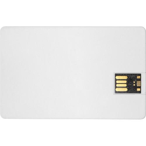 Флеш-карта USB 2.0 16 Gb в виде пластиковой карты "Card", белый