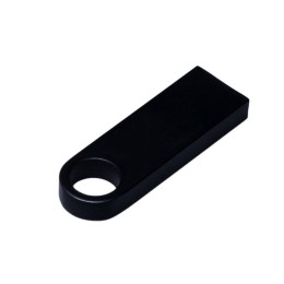 USB 2.0-флешка на 32 Гб с мини чипом и круглым отверстием, черный