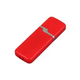 Флешка промо прямоугольной формы c оригинальным колпачком, 32 Гб, красный