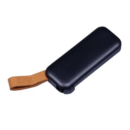 USB-флешка промо на 128 Гб прямоугольной формы, выдвижной механизм, черный