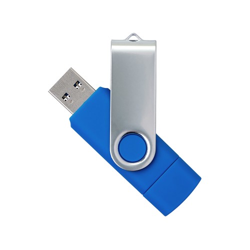 USB3.0/USB Type-C флешка на 16 Гб «Квебек C», синий