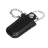 Флешка в массивном корпусе с кожаным чехлом, 8 Гб, черный