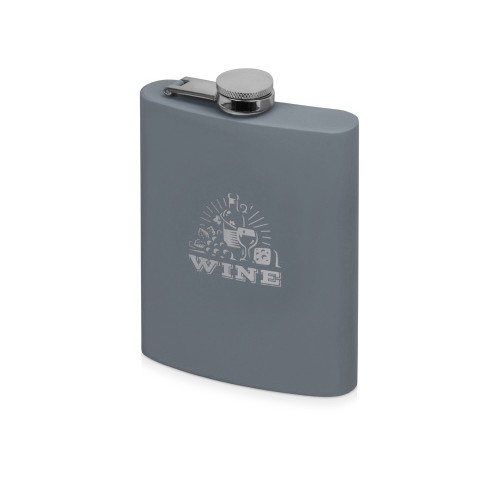 Фляжка 240 мл Remarque soft touch, 304 сталь, серый