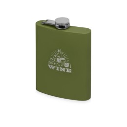 Фляжка 240 мл Remarque soft touch, 304 сталь, зеленый милитари