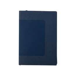 Бизнес блокнот "Supreme" с вставкой из софт-тача, гибкая обложка, 128 листов, синий