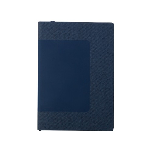 Бизнес блокнот "Supreme" с вставкой из софт-тача, гибкая обложка, 128 листов, синий