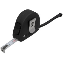 Рулетка 3м "Meter", софт-тач, черный