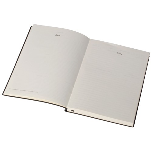 Бизнес блокнот "Supreme" с вставкой из софт-тача, гибкая обложка, 128 листов, черный