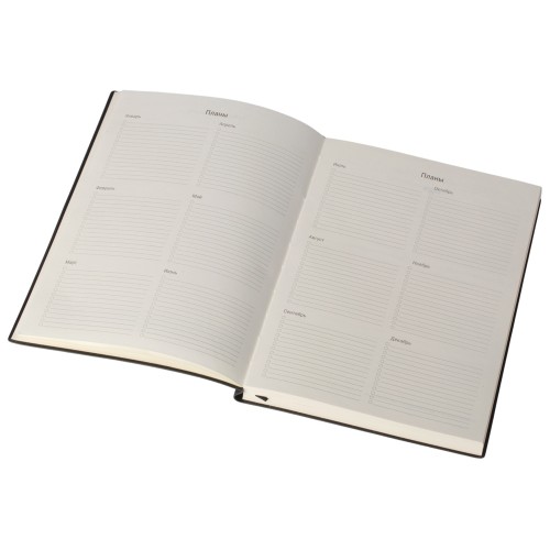 Бизнес блокнот "Supreme" с вставкой из софт-тача, гибкая обложка, 128 листов, черный