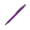 Ручка шариковая UMA «STRAIGHT GUM» soft-touch, с зеркальной гравировкой, фиолетовый