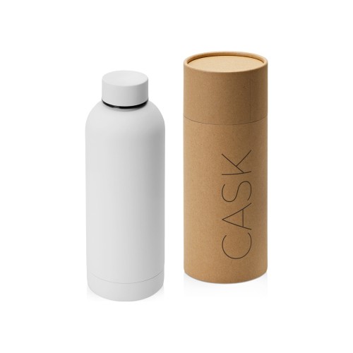 Вакуумная термобутылка "Cask" Waterline, soft touch, 500 мл, тубус, белый