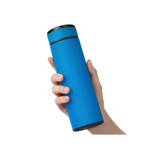 Термос «Confident» с покрытием soft-touch 420мл, голубой