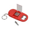 Брелок-открывалка с отвертками и фонариком "Uni", софт-тач, красный