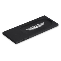 Беспроводное настольное зарядное устройство "Glide" с подсветкой, софт тач