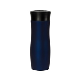Вакуумная термокружка с кнопкой Streamline, Waterline, soft-touch, тубус, темно-синий