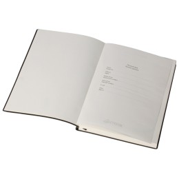 Бизнес блокнот "Supreme" с вставкой из софт-тача, гибкая обложка, 128 листов, черный