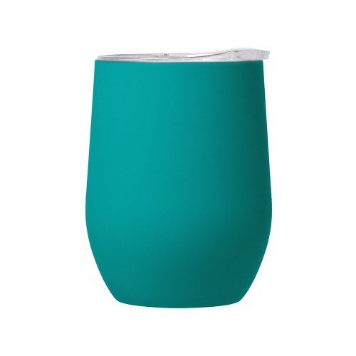 Термокружка Sense Gum, soft-touch, непротекаемая крышка, 370мл, крафтовая упаковка, бирюзовый 320C