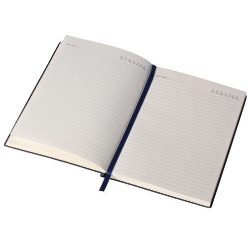 Бизнес блокнот "Supreme" с вставкой из софт-тача, гибкая обложка, 128 листов, синий