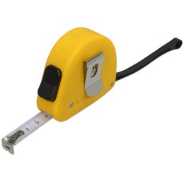 Рулетка 3м "Meter", софт-тач, желтый