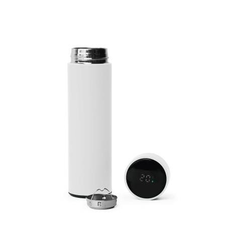 Термос FAMILY MARK LED, soft touch (Белый)