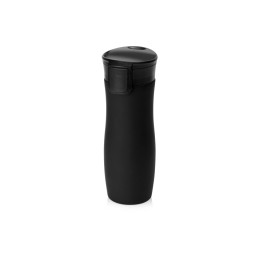 Вакуумная термокружка с кнопкой Streamline, Waterline, soft-touch, тубус, черный