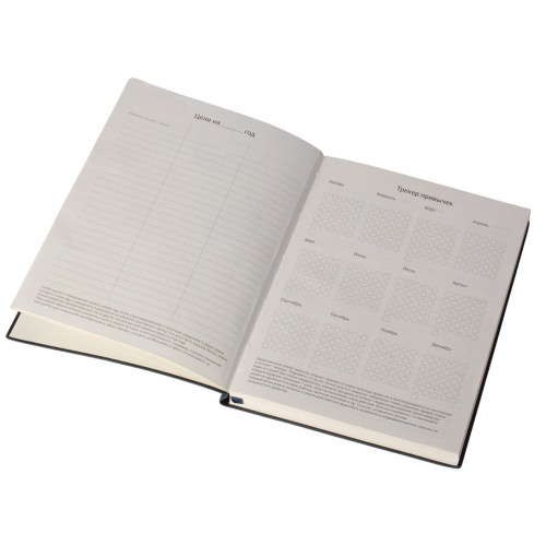 Бизнес блокнот "Supreme" с вставкой из софт-тача, гибкая обложка, 128 листов, синий