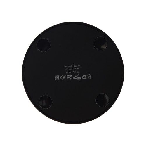 Беспроводное зарядное устройство Sketch с полноцветной печатью, черный