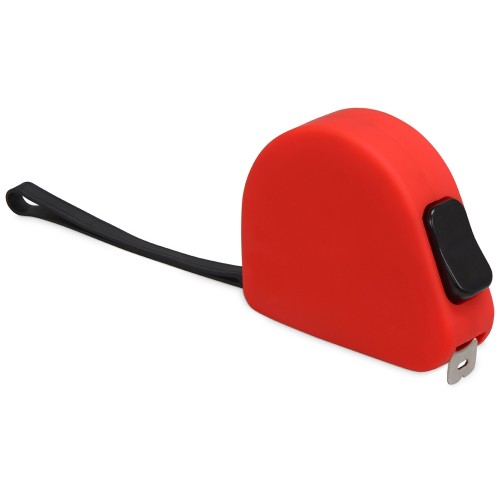 Рулетка 3м "Meter", софт-тач, красный