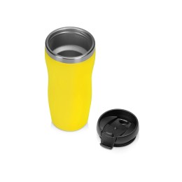 Термокружка "Mony Steel" 350 мл, soft touch, желтый