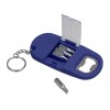 Брелок-открывалка с отвертками и фонариком "Uni", софт-тач, синий