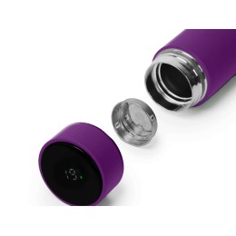 Термос FAMILY MARK LED, soft touch (Фиолетовый)