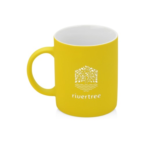 Кружка с покрытием soft-touch «Barrel of a Gum», желтый