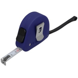 Рулетка 3м "Meter", софт-тач, темно-синий
